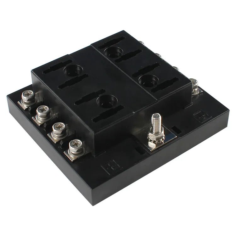 Cutie de Siguranțe Negre, 8 căi, 1 Intrare 8 Ieșiri, 12V 24V 32V - CamperShop